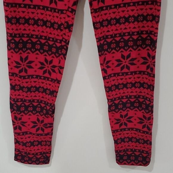 La Senza red and black medium leggings - Picture 3 of 5